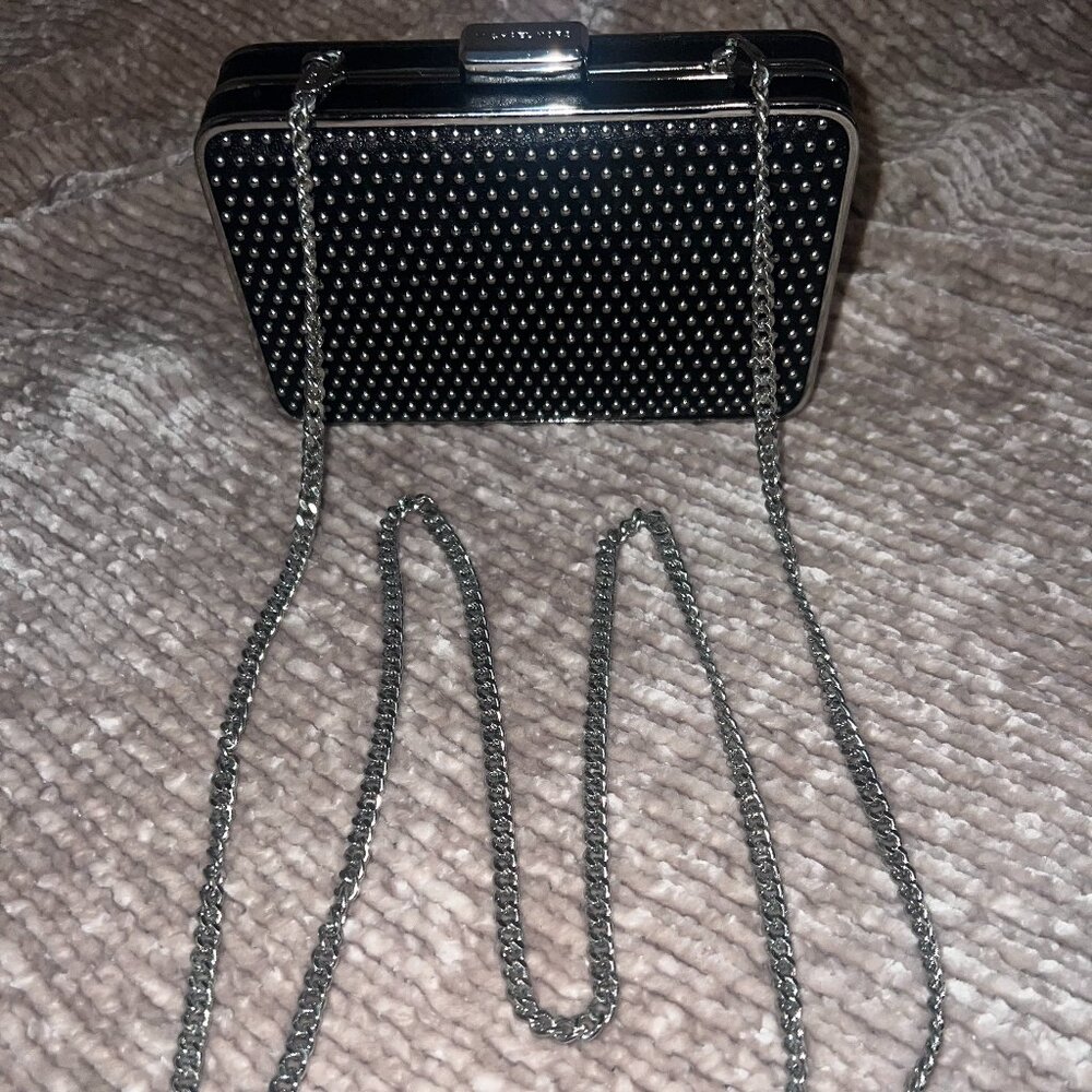 Michael Kors "Elsie" Microstud Box Clutch (Black)